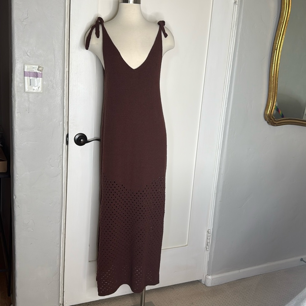 ZARA brown knit dress